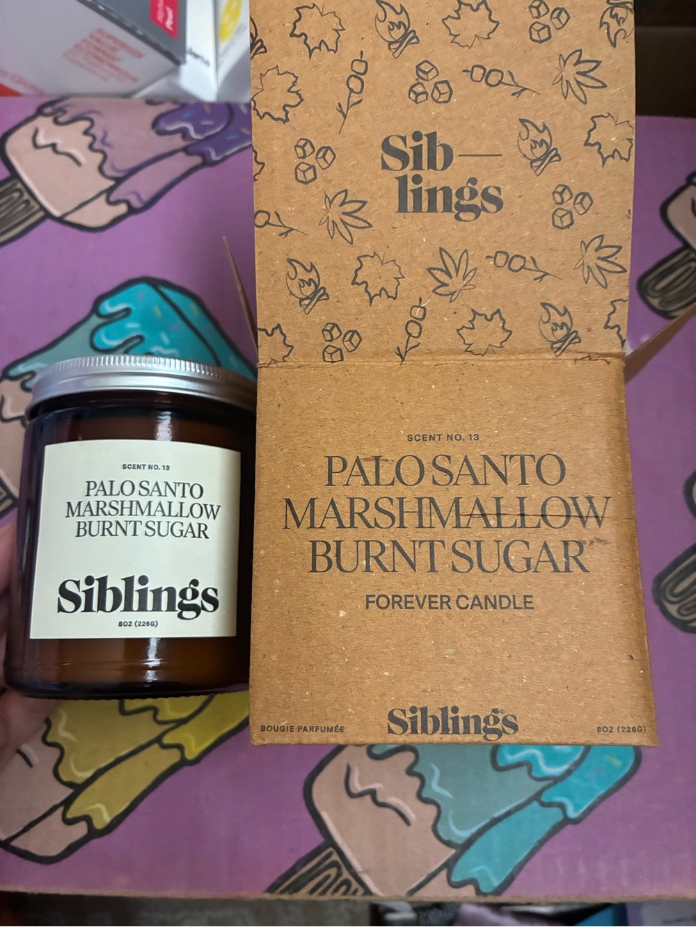 siblings palo santo marshmallow burnt sugar forever candle 8oz